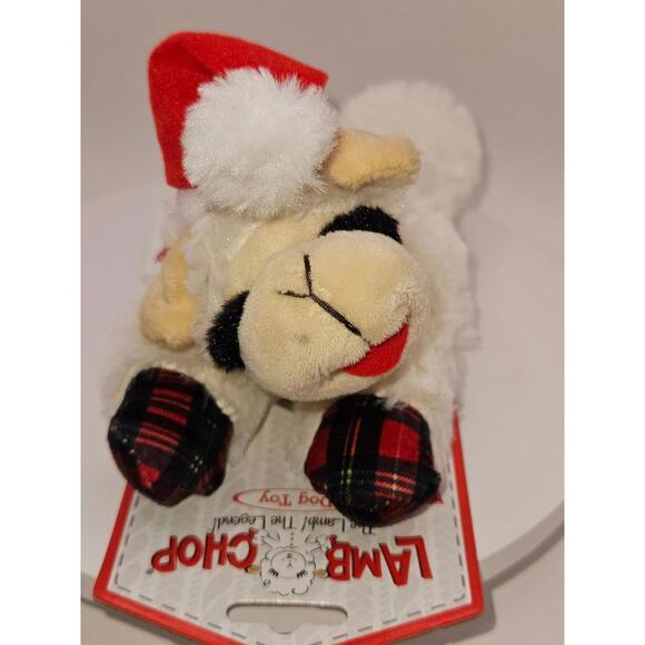 Lamb Chop Holiday Edition Plush Dog Toy 8” w/ squeaker small breed - BNWT - Picture 2 of 3